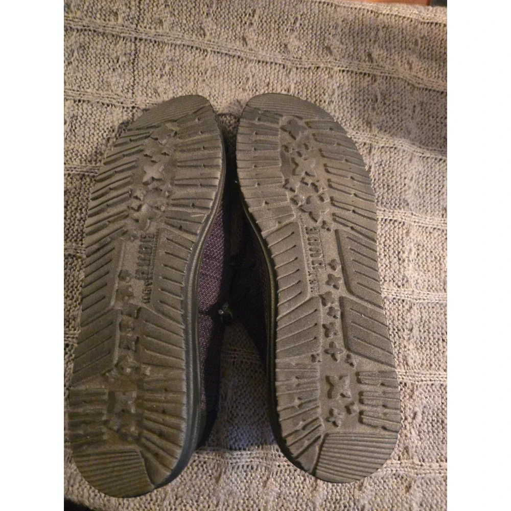 HEY DUDE Wally Sox Jet Black Mens Slip On Loafers Shoes Size 10